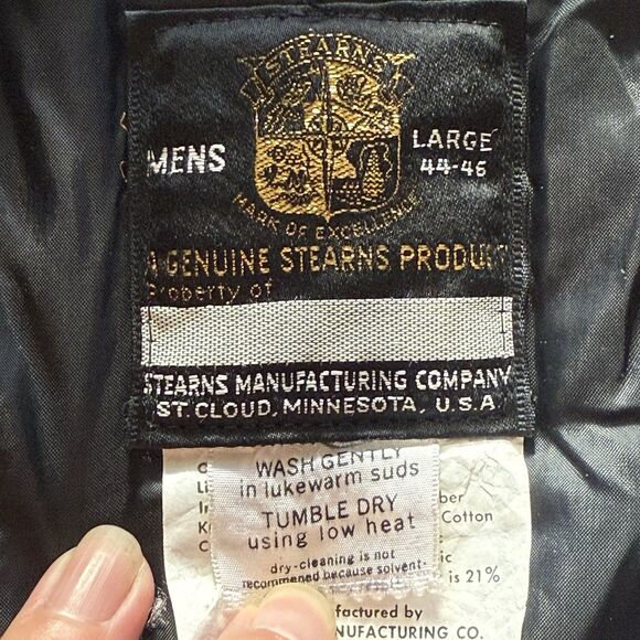 Vintage 70s Stearns Men’s Large 44-46 USA Snowmobile Suit Nylon Insulated - Picture 8 of 16